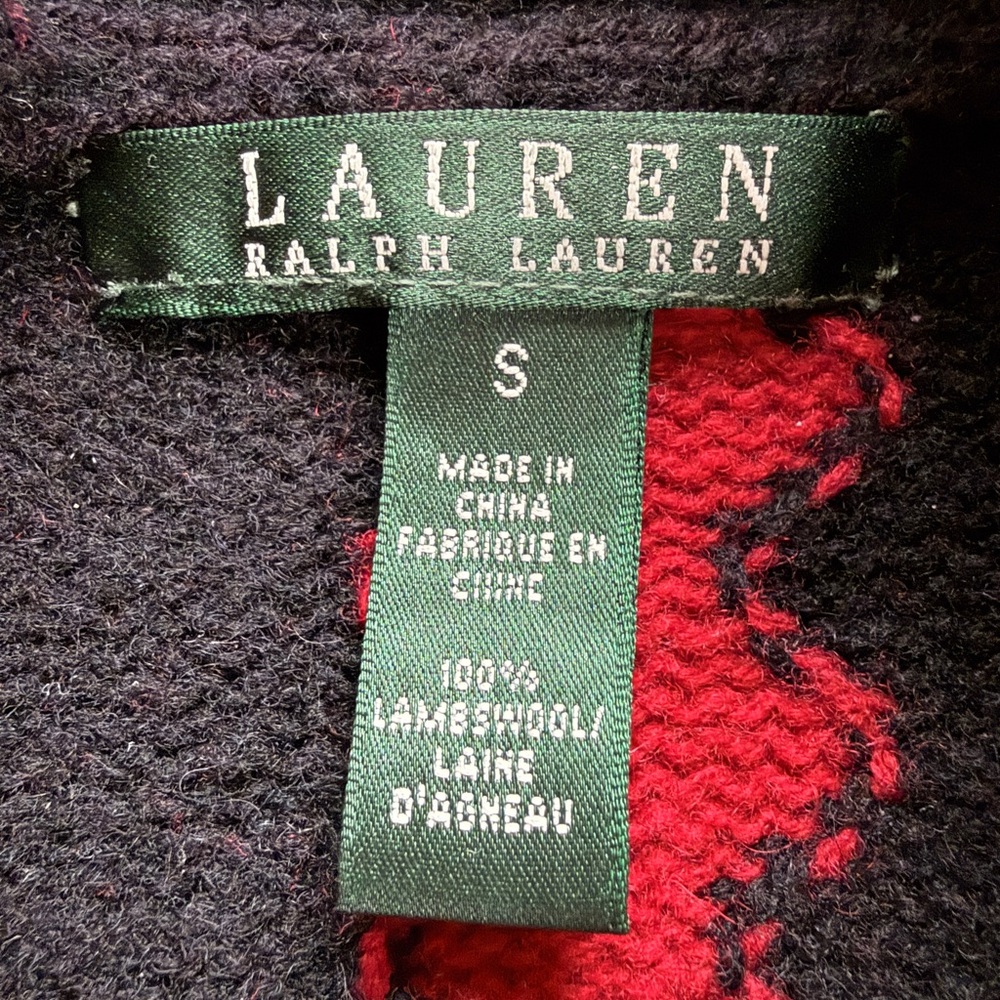 Lauren Ralph Lauren Southwestern Aztec LambsWool Cardigan Sweater Size Small - Picture 3 of 9